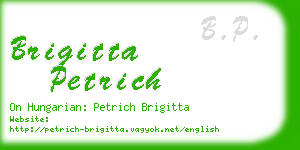 brigitta petrich business card